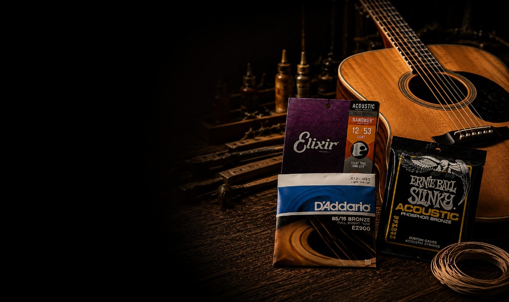 สายกีตาร์และอุปกรณ์ในอู่ Guitar Meranian
